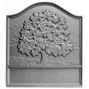 Great Oak Tree Fireback Fireplace Fire Back Iron Place