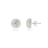 Silver Mesh Knot Stud Earrings
