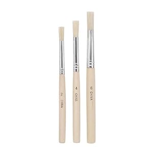 Darice Small Stencil Brush Set, Size 2, 4 and 6