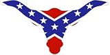 Longhorn Shaped Rebel (Confederate) Flag Sticker