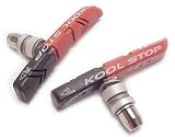 Kool Stop MTB Brake Shoes, Nutted Pair Dual Compound Black/Salmon