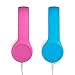 Wired Foldable Volume Limited Kids Headphones with Microphone and Music Sharing for Boys Girls Children (Rose)