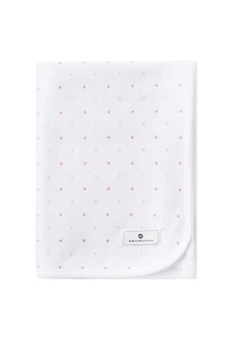 bellybutton 4323-3-00 - Jerseydecke, white with rose dots, 80 x 80 cm Preisvergleich