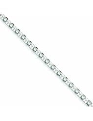 14K White Gold Polished Fancy Link Bracelet 7.25 Inches