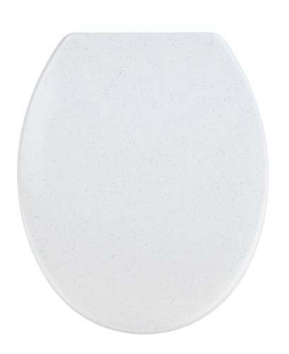 Wenko 19546100 WC-Sitz Vigone - rostfreie Edelstahlbefestigung, Duroplast, granit