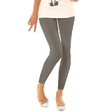 Leggings Gr. 36/S 38/M 40/L Leggins Damen Legins Lang Stretch Damenhosen Grau