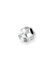 Lucky Clover and CZ Charm in Sterling Silver for 3mm Charm Bracelets