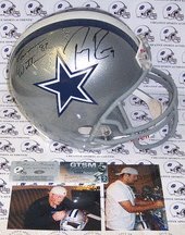 Tony Romo & Jason Witten Autographed Dallas Cowboys Full Size Replica Football Helmet
