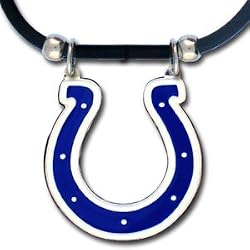 Indianapolis Colts Logo Pendant w/Rubber Cord - NFL Football Fan Shop Sports Team Merchandise