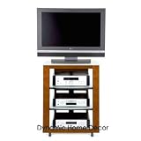 BDI Deploy 9621 - Four Shelf Audio Rack / Narrow TV Stand Cherry