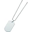 Tungsten Dog Tag Mens Pendant Necklace Jewelry 22"