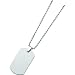 Tungsten Dog Tag Mens Pendant Necklace Jewelry 22"