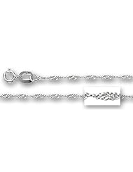 14K White Gold Singapore Chain (Width 1.0mm)