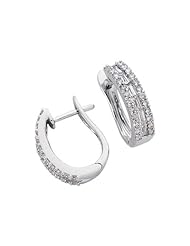 14K White Gold 0.85cttw Round Diamond Earring