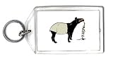Keychain with capybara, standing, rodent, eating, brown