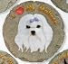 MALTESE Dogs Garden STEPPING STONE or PLAQUE New!