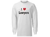 I Love/Heart Lawyers Adult Long Sleeve T-Shirt In Various Colors & Sizes