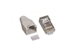 100 Netzwerkstecker Cat5e/ Cat6 RJ45 + Einf�delhilfe + T�lle grau - Stecker f�r Netzwerkkabel Patchkabel Netzwerk Kabel - geschirmt RJ45 Cat.5e Cat.6 zum crimpen