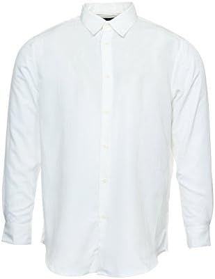 Via Europa White Vertical Striped Button Down Shirt Sport , Size XLarge