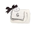 Mud Pie Initials Cosmopolitan Home Cosmetic Bags and Jewelry Roll Set, Letter G