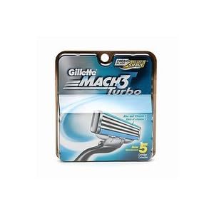 Gillette Mach3 Turbo-Gillette Refill Cartridges, 5ct (2 Pack)