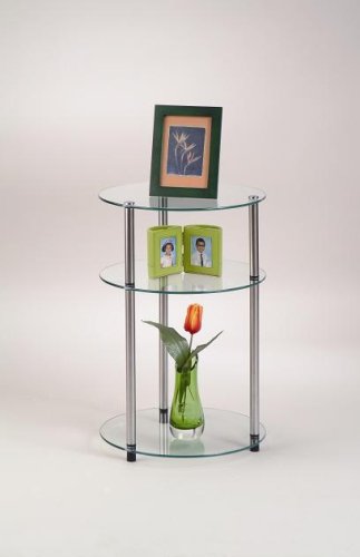 Glass 3 Tier Round Table