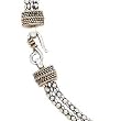 925 Silver Double-Strand Popcorn Bracelet with 14k Gold Accents- 7.5 IN