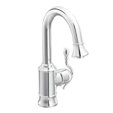 31zSGGh3%2BWL. SL160  Moen Showhouse S6208C Woodmere high arc pulldown single mount bar faucet, Chrome