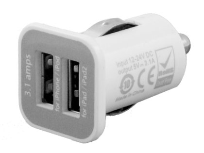 iFlash Dual USB Car Lighter Charger Adapter with 3A Output (fast) Heavy Duty Ouput Support iPad 1 / 2 / 3, iPhone 5 / 4S / 4, Google Android Phones, HTC EVO, LG, Samsung Galaxy S II III Note, BlackBerry Moblie Phones