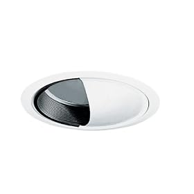 Juno Lighting 261B-WH 6-Inch Wall Wash Scoop, Black Baffle with White Trim