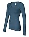 Bella V-neck Sheer L/S Longer-Length Tee Comes in Many Colors