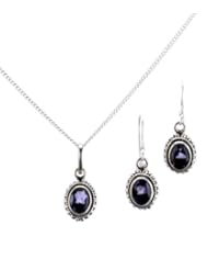 MyMela Amethyst Elegance Earring and Necklace Set