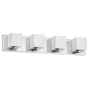 Dainolite V1230-4W-PC 4-Light Vanity with Frosted Glass, Polished Chrome by Dainolite