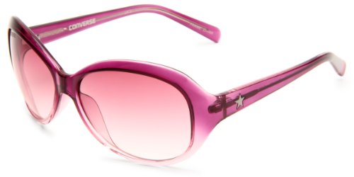 Converse Heritage Women's The Traveler Oval Sunglasses,Purple Gradient Frame/Purple Gradient Lens,one size