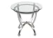 Glass End Tables - Istikbal 450-808 End Table - Glass, Chrome and Black