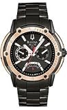 Bulova Marine Star Black/Gold Black Dial Men's Watch #98C106