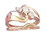 14K 2 Tone .30 CTW Diamond Bridal Set