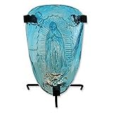 NOVICA Blown glass candleholder, 'Turquoise Light of Guadalupe'