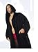  : Black 4lb. Hooded Terry Bathrobe, Soft Douible Loop Terry, Full Length 52 Inches, Unisex Design