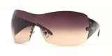 VERSACE EYEWEAR - VERSACE 2055 100/613 DARK BROWN/BROWN GRADIENT SHIELD SUNGLASSES