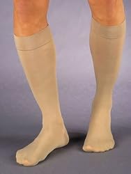 Jobst Relief therapeutic Knee High Support Stockings, 20-30 mmHg Open Toe, Large, Beige