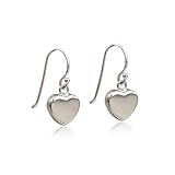 Olive N Figs Sterling Silver Classic Heart Dangle Earrings