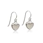 Olive N Figs Sterling Silver Classic Heart Dangle Earrings