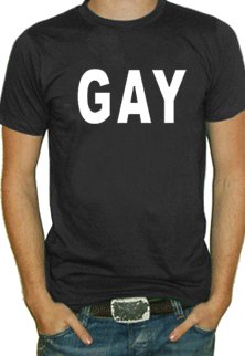 GAY T-Shirt #183 (Men's Black)