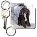 Dogs Poodle - Black and white Toy Poodle - Key Chains