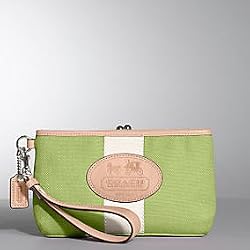 Coach Hamptons Archive Framed Wristlet Case Bag Clutch 42576 Green