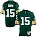 Reebok NFL Equipment Green Bay Packers #15 Bart Starr Green Tackle Twill Throwback Football Jersey