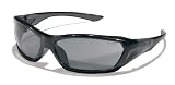 Crews CFF122 Force Flex Military Ballistic Safety Glasses Black Frame Gray Lens