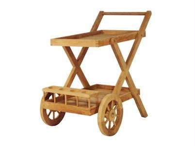 Anderson Teak TR-001 Cobana Serving Trolley
