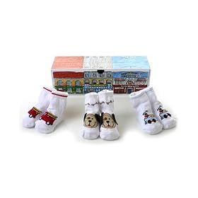 : Dolly and Dimples *Adventure on the Square3 pk Booties in Gift Box